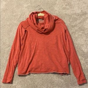 Peach/light pink free people cowl neck